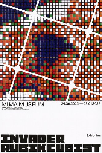 RUBIKCUBIST (affiche exposition 6) van Invader, Afdruk te koop op Singulart