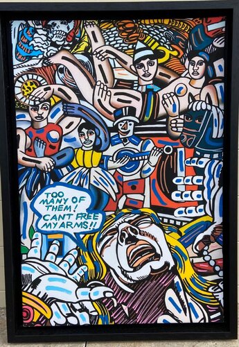 Hommage a Fernand Leger van Erró Erró, Schilderij te koop op Singulart