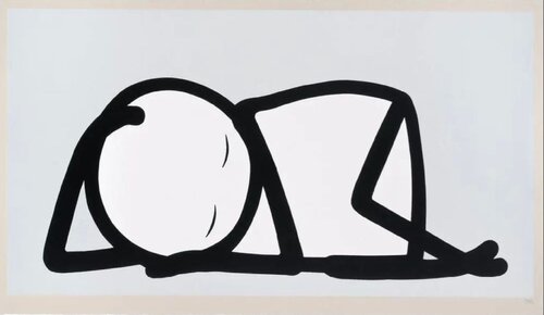 Sleeping Baby (silver) by Stik, Print for Sale on Singulart