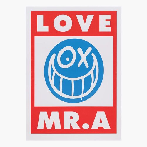 Love Mr.A red Blue edition by André Saraiva, Print for Sale on Singulart