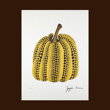 衝撃の激安コスパ・掘り出し物も Pumpkin by Yayoi Kusama (2006) : Work on Paper Lithography キーホルダー・アクリルキーホルダー
