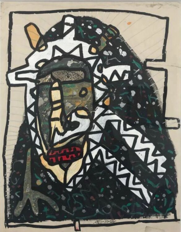 Madame Graipo la mercière Robert Combas
