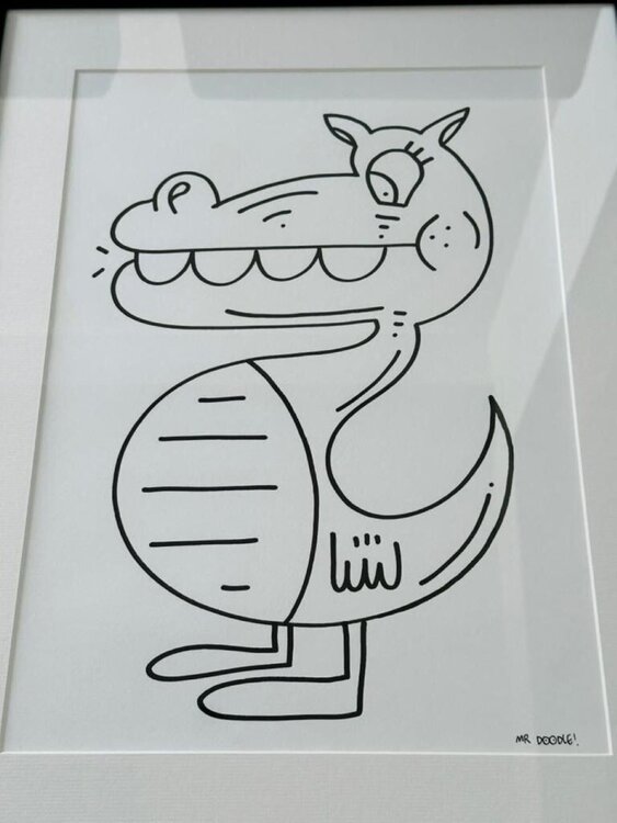 Original drawing by the artist MR DOODLE in felt-tip pen Mr Doodle
