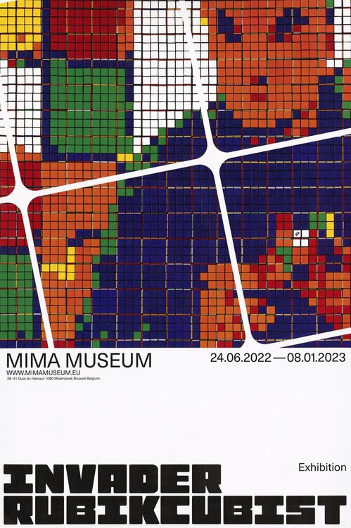 RUBIKCUBIST (affiche exposition 1) Invader
