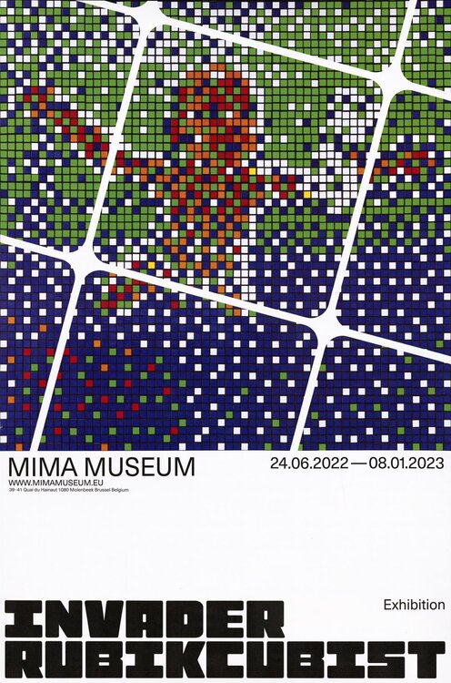 RUBIKCUBIST (affiche exposition 5) Invader