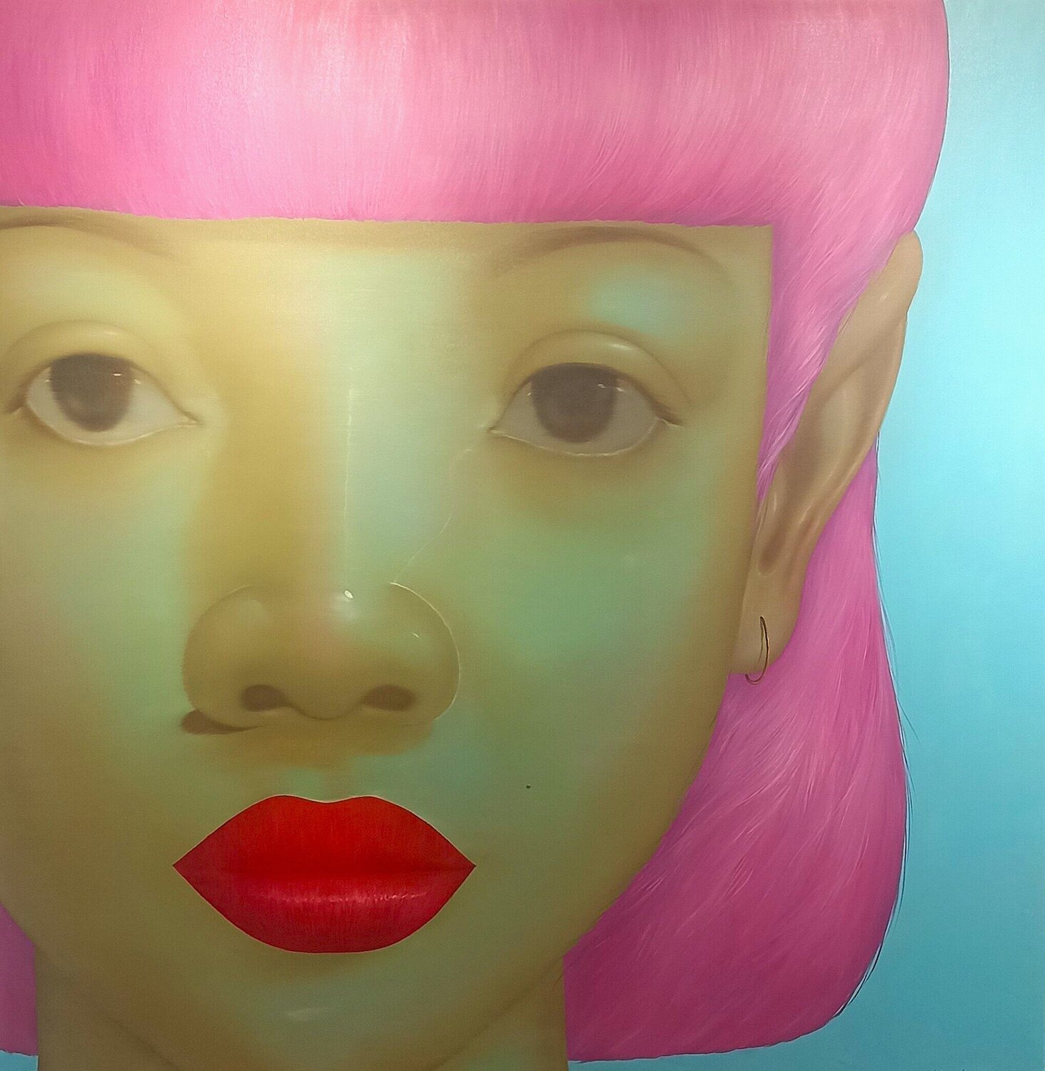 The pink hair Attasit Pokpong Origineel schilderij te koop