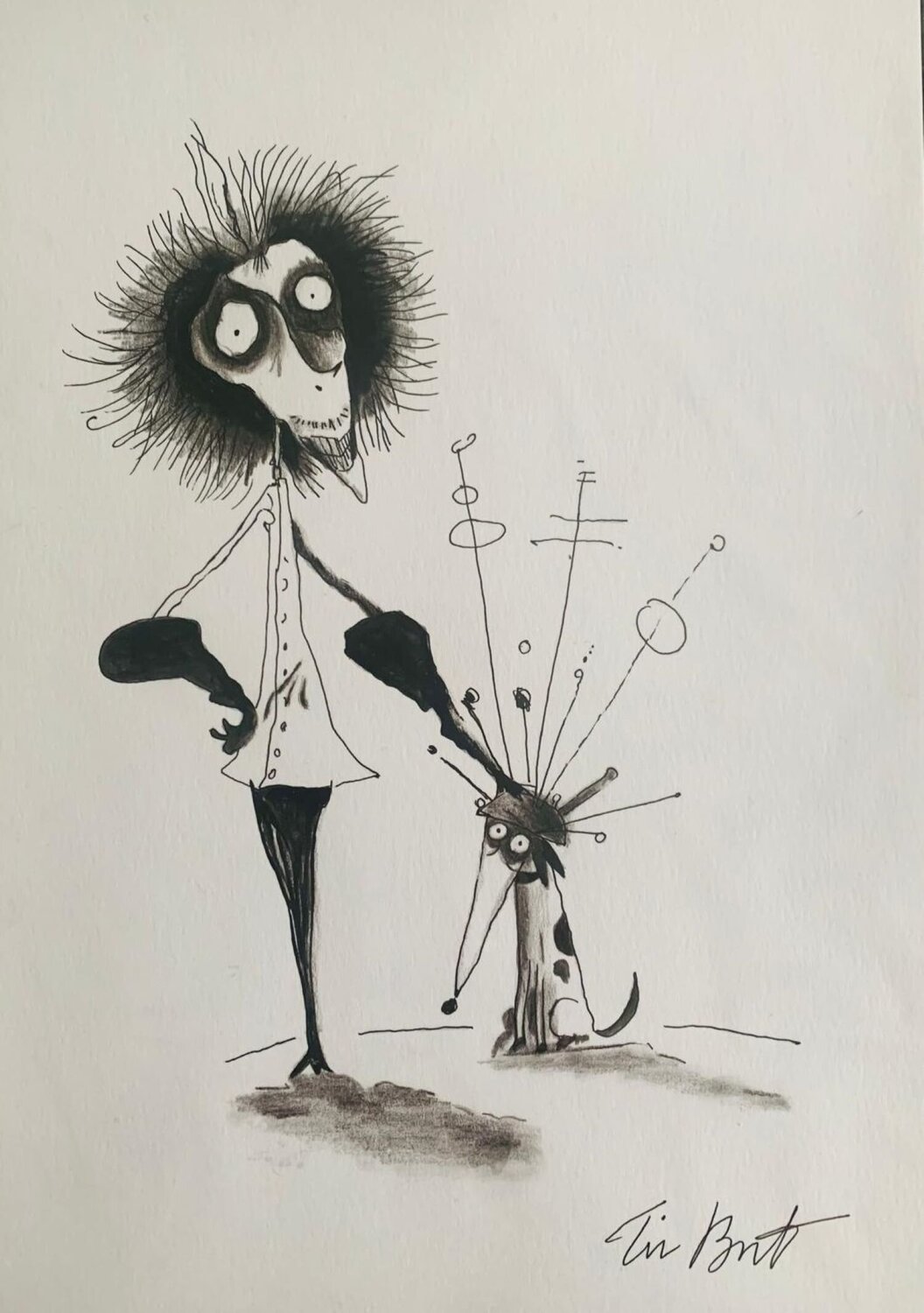 Untitled Tim Burton Dipinto originale in vendita