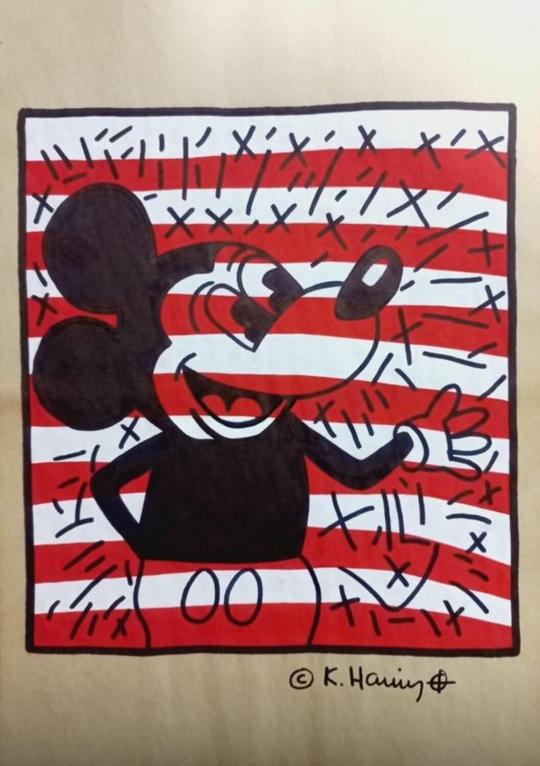 Untitled, 1980 by Keith Haring (1980) : Painting Pencil on