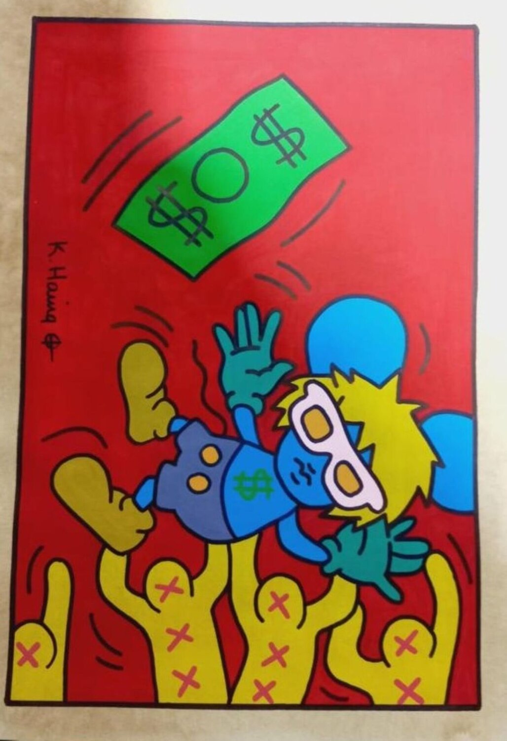 Untitled, 1980 Keith Haring Originalgemälde zu verkaufen