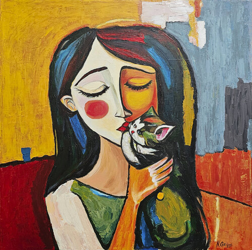 Kitty par Natalya Gripas, Peinture en vente sur Singulart