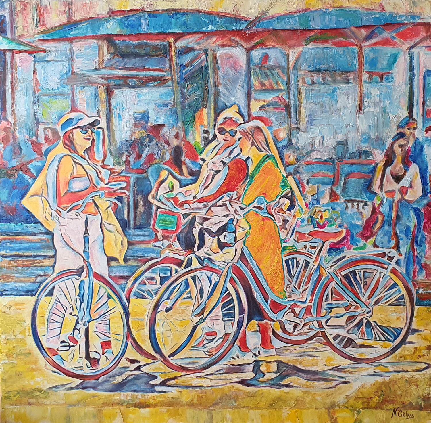 Las ciclistas Natalya Gripas