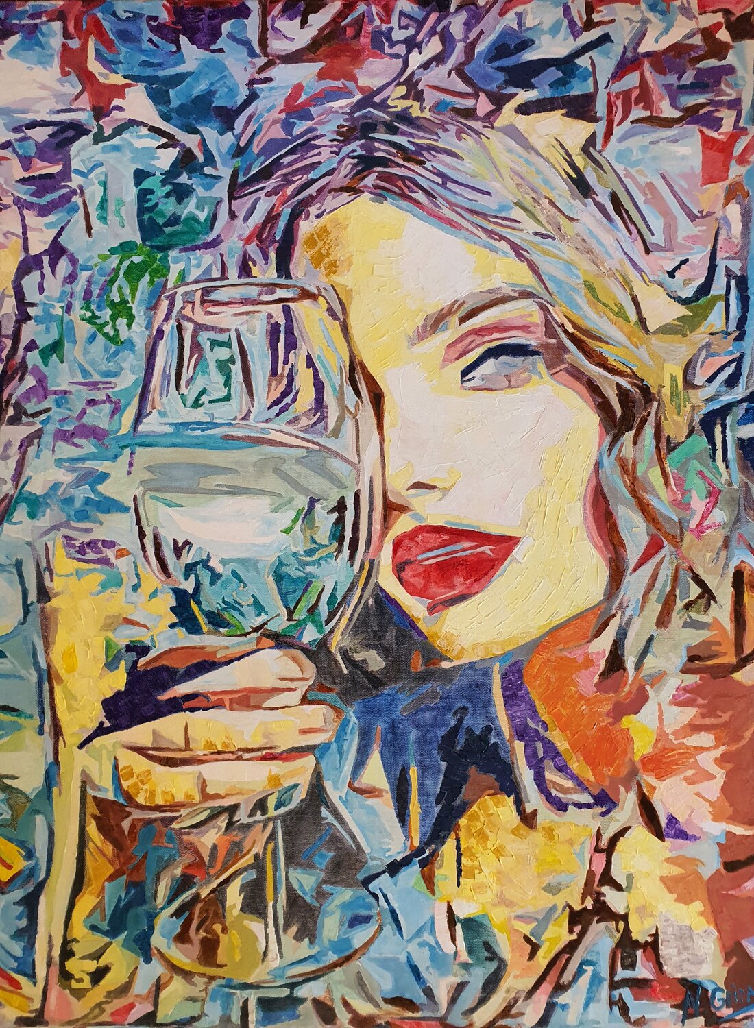 Lady with a glass Natalya Gripas