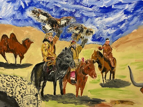 Mongolia di Mario Pratesi, Pittura in vendita su Singulart