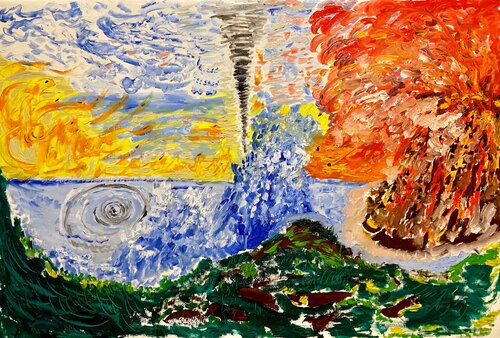 i quattro elementi di Mario Pratesi, Pittura in vendita su Singulart