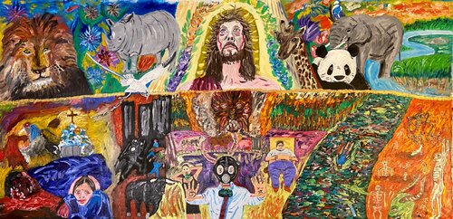 il giudizio universale van Mario Pratesi, Schilderij te koop op Singulart