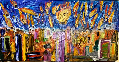 pioggia di meteoriti von Mario Pratesi, Malerei kaufen auf Singulart