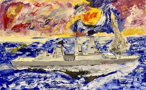 caccia Caio Duilio par Mario Pratesi, Peinture en vente sur Singulart