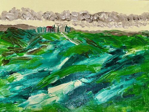 Crete vicino ad Asciano van Mario Pratesi, Schilderij te koop op Singulart