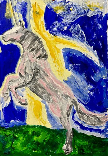 Unicorno van Mario Pratesi, Schilderij te koop op Singulart