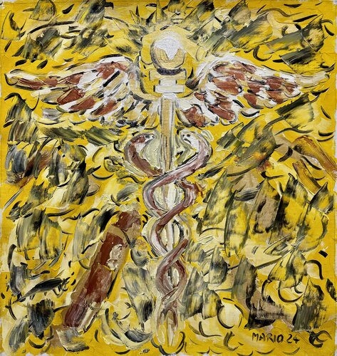 Caduceo van Mario Pratesi, Schilderij te koop op Singulart