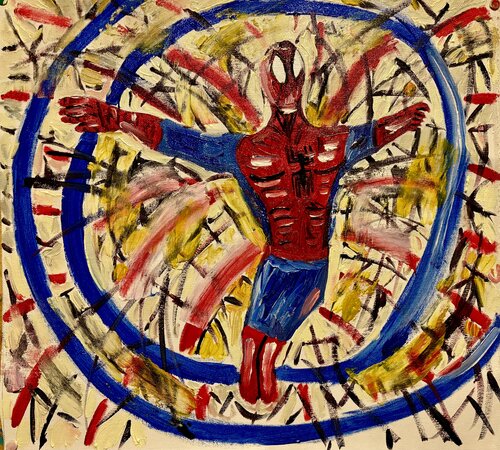 Flying spider man von Mario Pratesi, Malerei kaufen auf Singulart