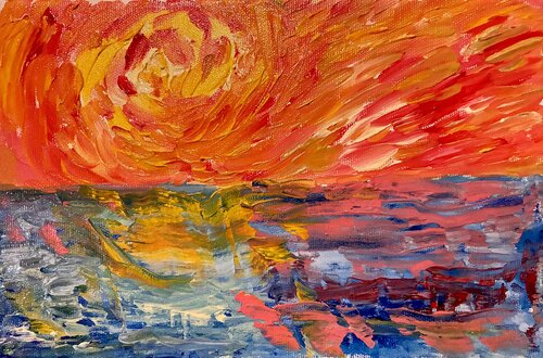 Sole estivo sul mare von Mario Pratesi, Malerei kaufen auf Singulart