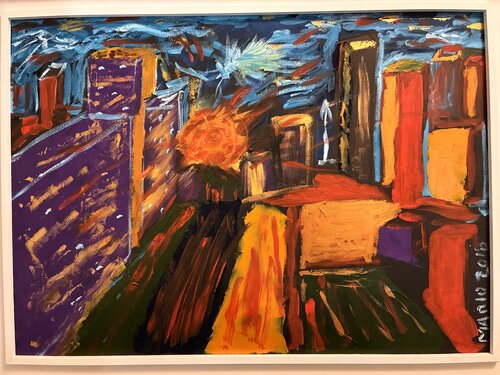 Meteorite sulla città de Mario Pratesi, Pintura a la venta en Singulart