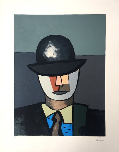 Portrait d'homme au chapeau Melon by Jean Hélion, Print for Sale on Singulart