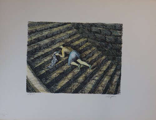 L'escalier van Roland Topor, Afdruk te koop op Singulart