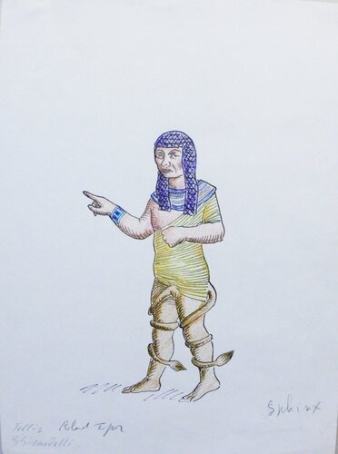 Sphinx van Roland Topor, Werk op papier te koop op Singulart