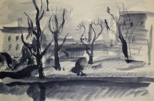 Paysage d'hiver Pierre Tal-Coat