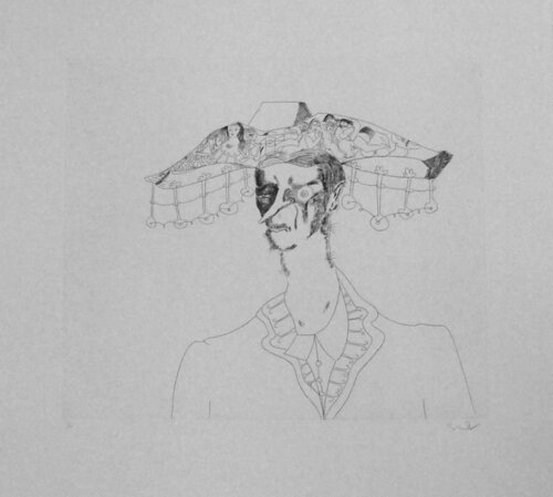 More sketches of Spain-For Miles Davis 4 by George Condo, 인쇄 for Sale on Singulart