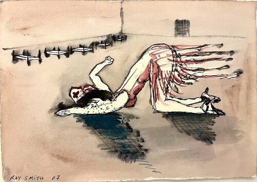 Fallen nurse by Ray Smith, Work on Paper for Sale on Singulart