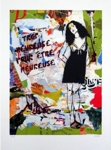 Trop heureuse pour être peureuse by Miss Tic, Print for Sale on Singulart