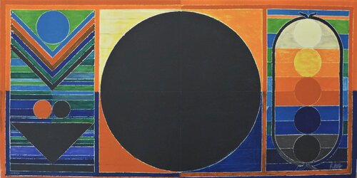 Arbre, bindu et cinq éléments Sayed Haider Raza