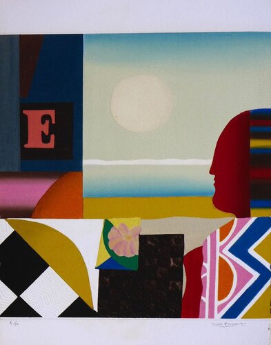 Composition gravure en relief signée von Max Papart, Druck kaufen auf Singulart