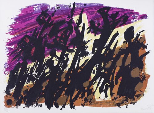 Suite de Paques, La montée au Calvaire di Alfred Manessier, Stampa in vendita su Singulart