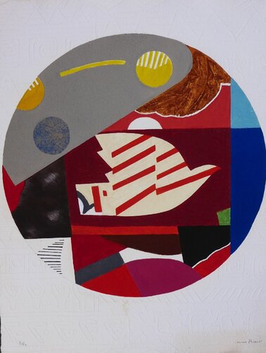 Composition gravure en relief signée von Max Papart, Druck kaufen auf Singulart