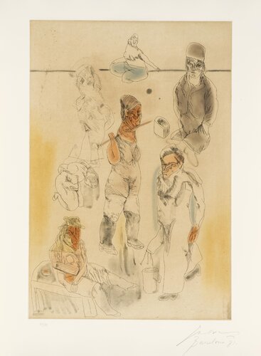 Barrion chino II by José Luis Cuevas, Print for Sale on Singulart