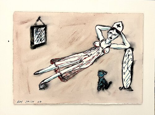 Nurse and dog von Ray Smith, Werk auf Papier kaufen auf Singulart