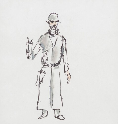 Valet de la comtesse by Tadeusz Kantor, Work on Paper for Sale on Singulart
