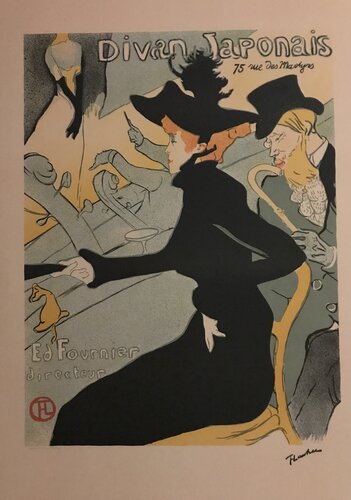 Le divan japonais (d'après Henri de Toulouse-Lautrec) di Henri de Toulouse-Lautrec, Stampa in vendita su Singulart