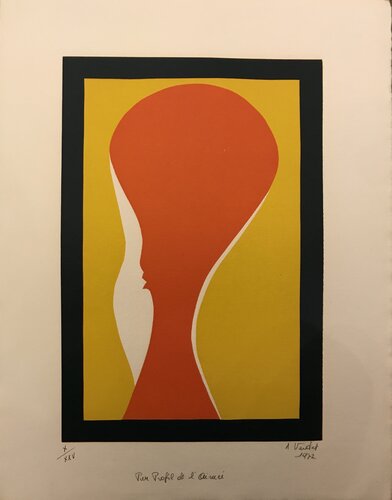 Pur profil de l'aimée by André Verdet, Print for Sale on Singulart