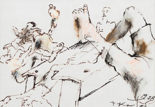 La machine de la mort par Tadeusz Kantor, Œuvre sur papier en vente sur Singulart