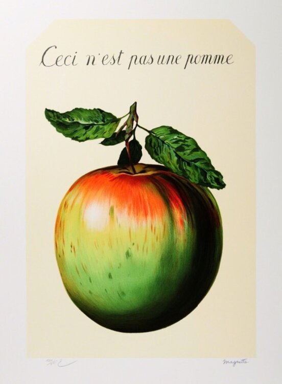 Ceci n'est pas une pomme René Magritte