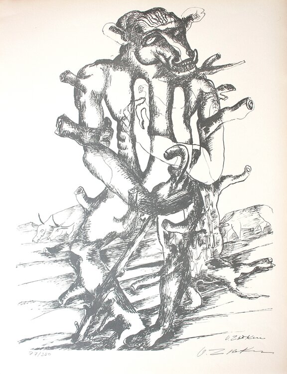Die Arbeiten des Herakles, Geryones Ossip Zadkine