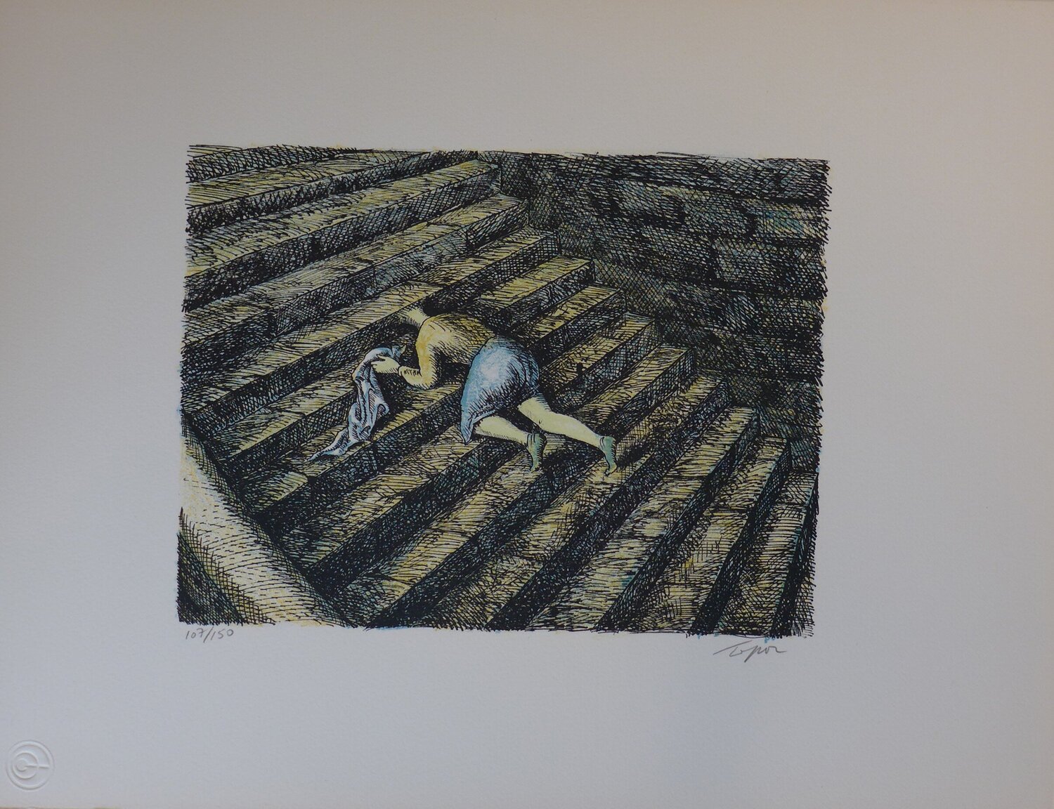 L'escalier Roland Topor Stampa in vendita