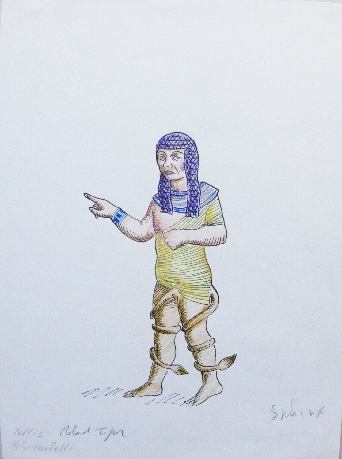 Sphinx Roland Topor Opera su carta in vendita
