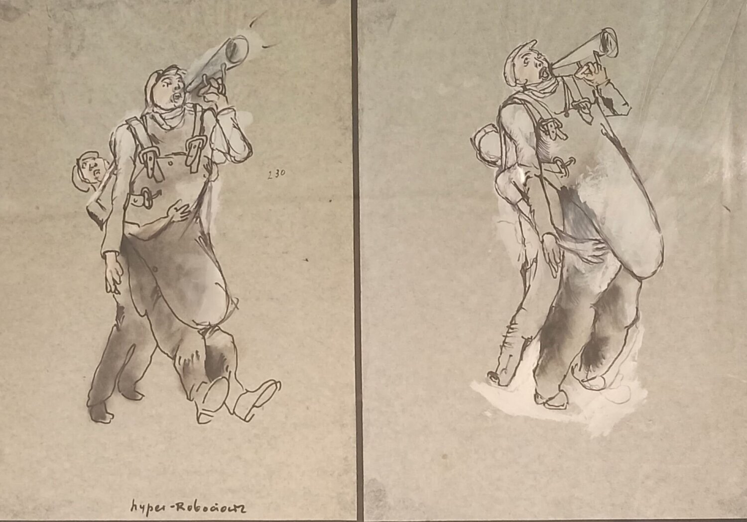 Homme au porte-voix Tadeusz Kantor Werk auf Papier zu verkaufen