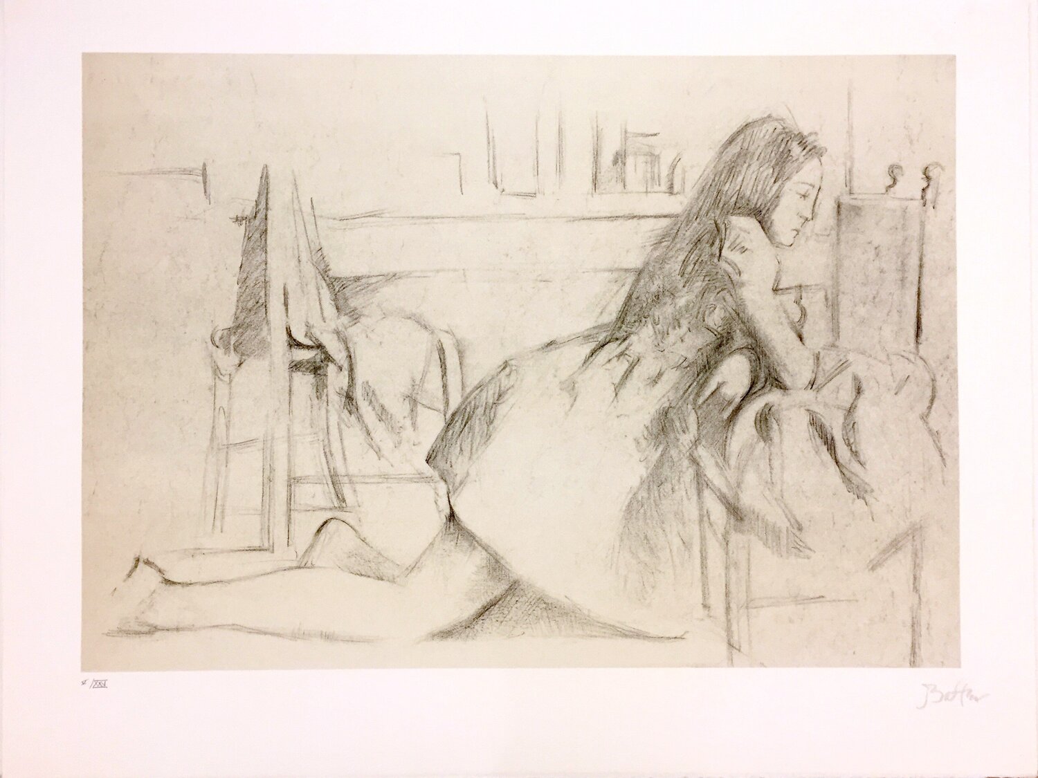 Jeune fille agenouillée Balthus Stampa in vendita